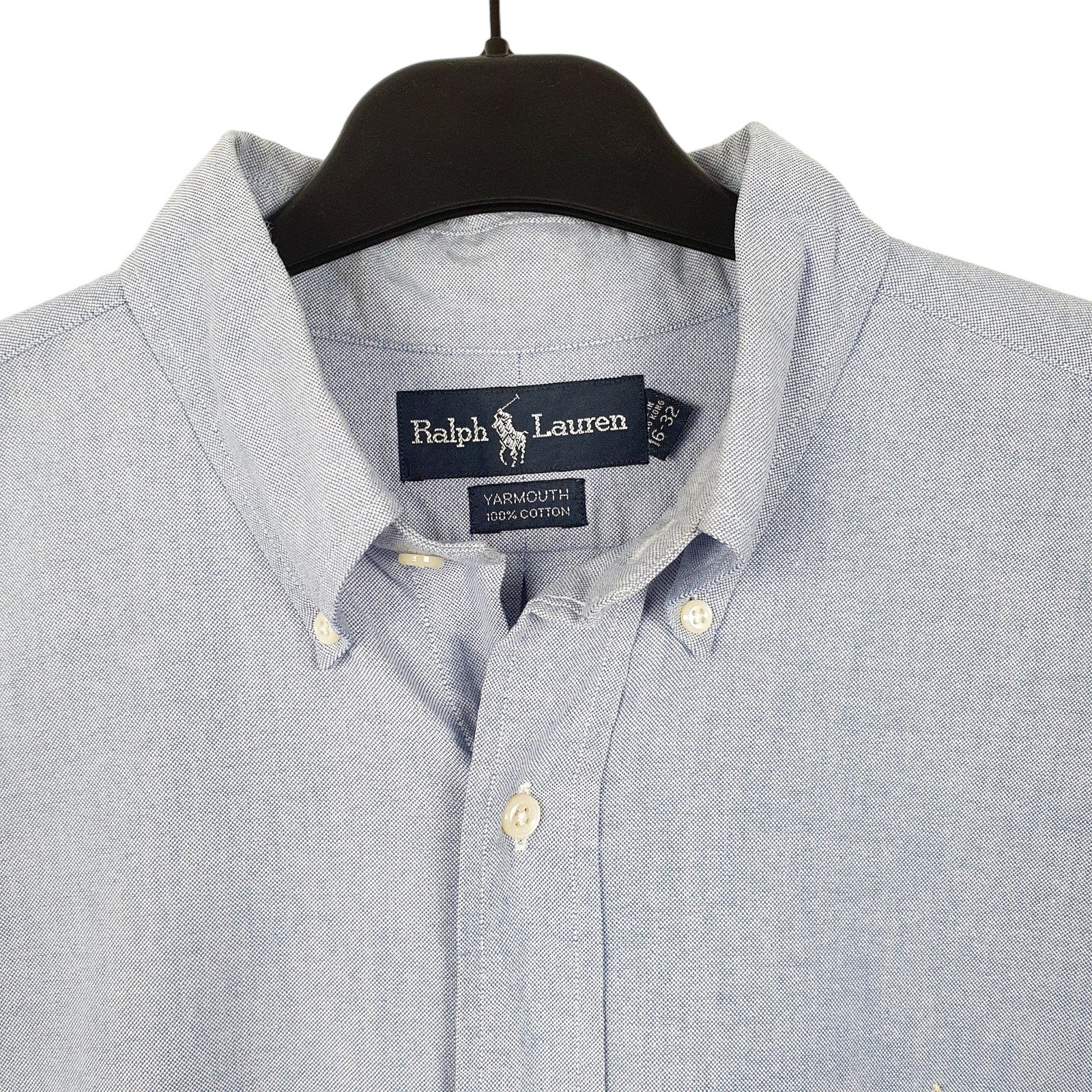 RALPH LAUREN Blue Shirt Yarmouth Fit Long Sleeve Casual Mens XL image 2