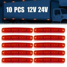 10pcs 9LED Side Marker Red Lights Clearance Light Truck Trailer RV Waterproof