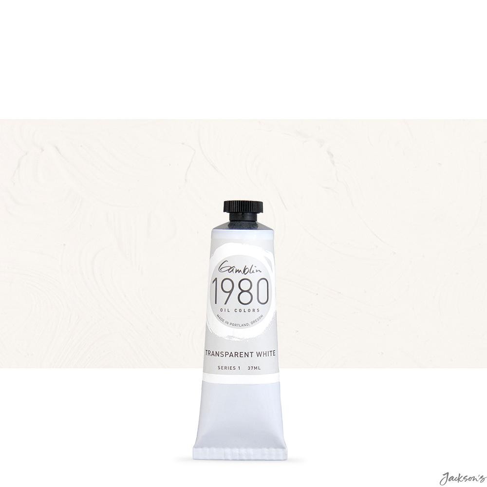 Gamblin 1980 Oil Paint Refined Linseed Oil 37ml Transparent White