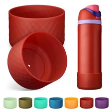 2PCS Silicone Water Bottle Boot for Owala 24 Oz Anti-Slip Protective Sleeve B...