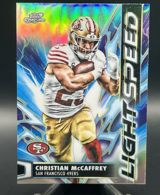 2025 Topps Cosmic Chrome Light Speed Refractor Christian McCaffrey 49ers LS-20
