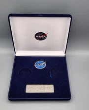 NASA Space Shuttle Logo Vector Insignia  Vintage Coin Houston space center