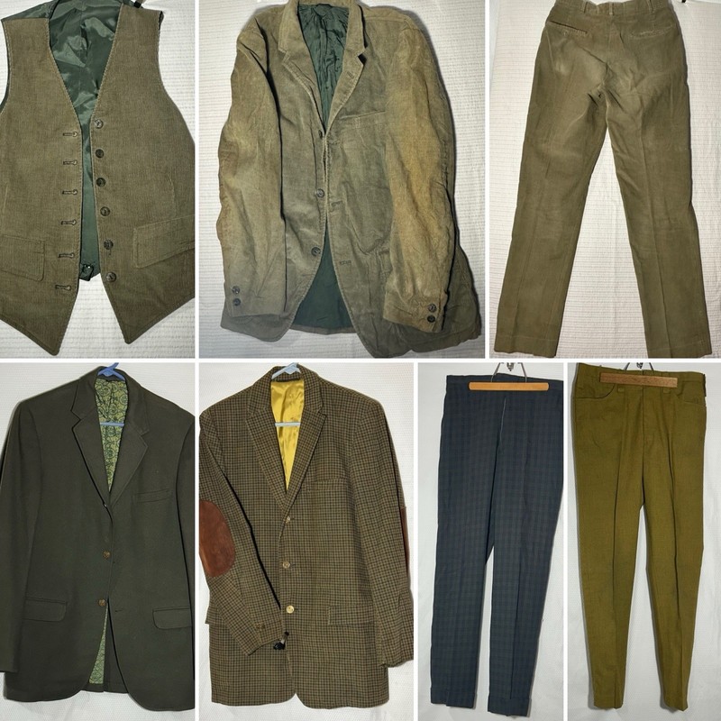 Men’s VTG 60's-70's Suit Coat/ Slacks/Pants/Trousers Reseller Lot 7 Pcs
