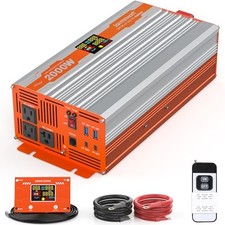 2000W Pure Sine Wave Power Inverter, 24V to 120V AC Converter, 4000W 2000W-24V