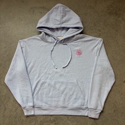 Roller Rabbit Hoodie Sweatshirt Pullover Light Blue Graphic Embroidered Small