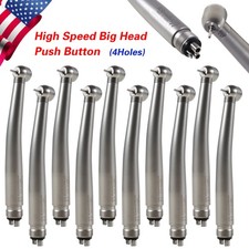 10 Packs NSK Style Dental High Speed Handpiece Push Button 4Hole Air Turbine USA