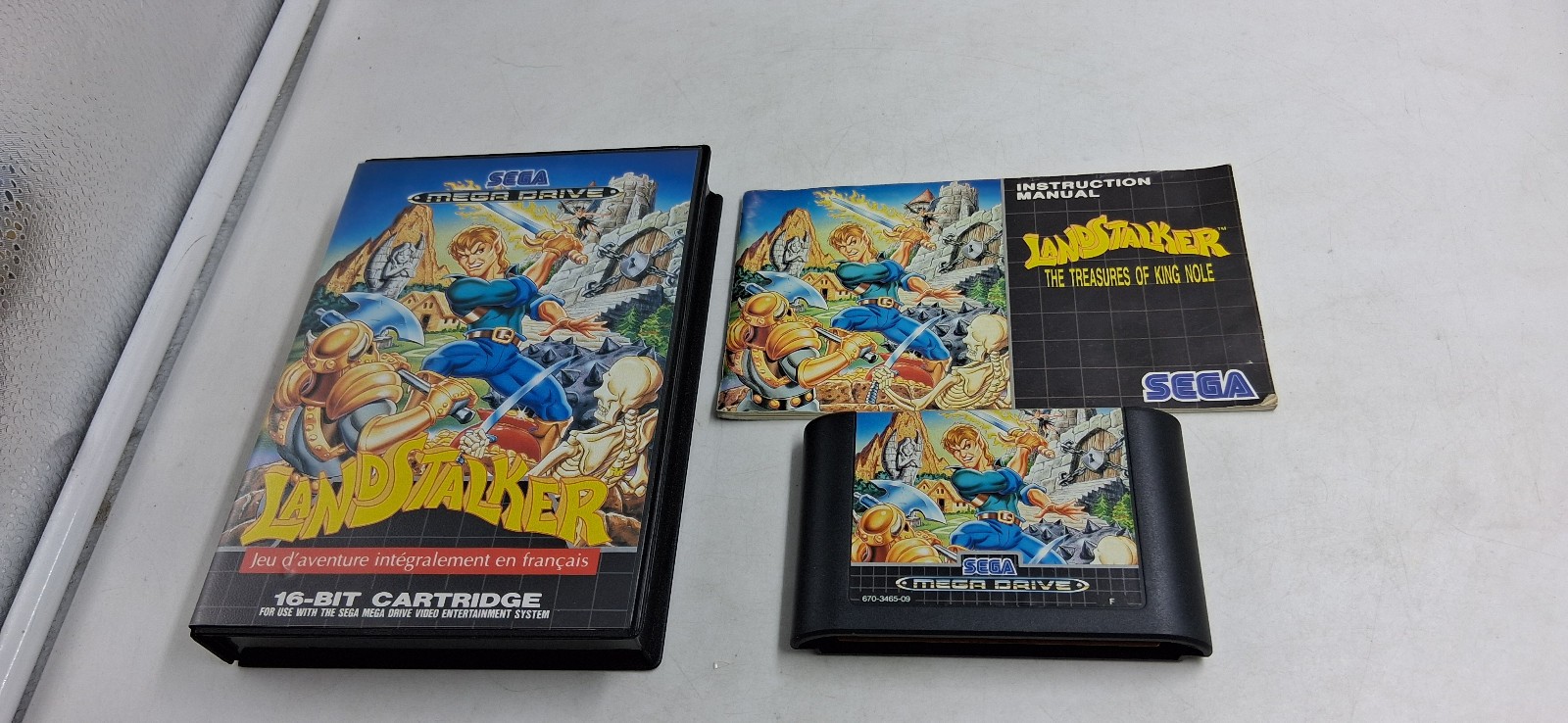 Jeu Sega Megadrive Mega Drive Landstalker Le Trésor du Roi Nole complet