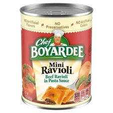 Chef Boyardee Mini Ravioli, Beef Ravioli in Pasta Sauce, Ready-to-Eat Meal, 15oz