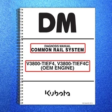 KUBOTA V3800-TIEF4, V3800-TIEF4C DIAGNOSIS MANUAL - WIRE BOUND - TOUGH COVERS