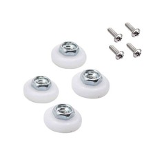 Sliding Shower Door and Tub Rollers 4-Pack 3/4 inch Threaded Hex Hub for