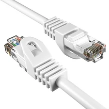 Cables Direct Online Snagless Cat5e Ethernet Network Patch Cable White 20 Feet