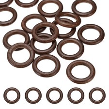 55mm Natural Wooden Rings, 20 Pack Wood Ring Round Linking Rings, Dark Brown