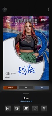 Topps WWE SLAM *DIGITAL* - Universe Blue Pulse Signature LE/199 - Ava