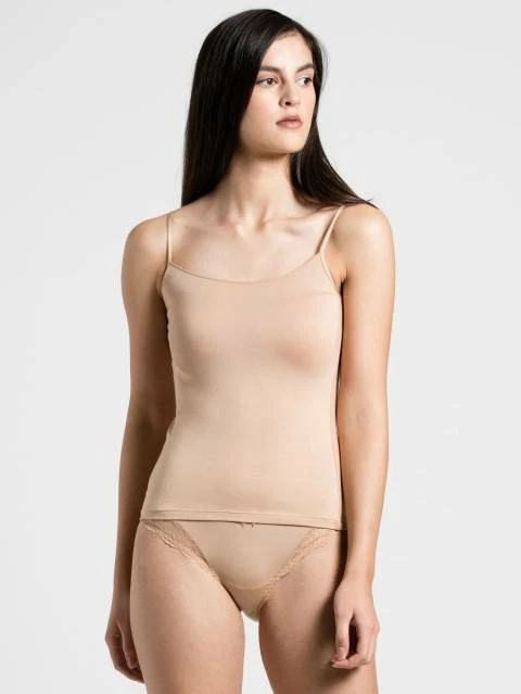 Camisola lisa Jockey para mujer adolescente TOP correa ajustable diaria extra femenina Foto 3 de 4