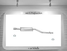 Mittelschalldämpfer Citroen Xsara Picasso 1.8 85 KW Auspuff Mitteltopf Schelle