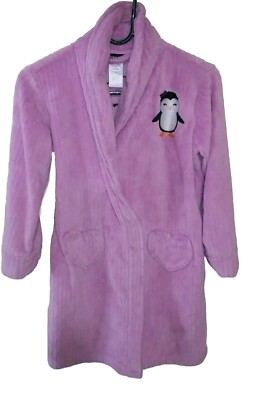 JOE BOXER Penguin Corduroy Plush Robe Girl's Size: Small 6/6X
