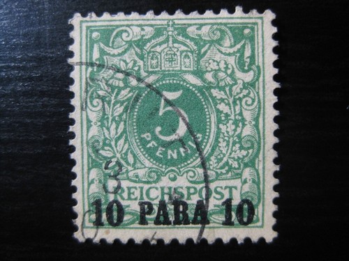 TURKEY GERMAN OFFICES COLONY Mi. #6 scarce used stamp! CV $6.00