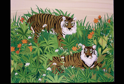 Russ Elliott ''Tigers'' Limited Edition Serigraph Hand Signed & Numbered