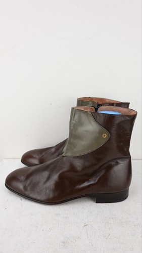 Vintage Benelli Switzerland ankle boots in mulled wine/grey size EU42/UK8.5/US9E - Bild 1 von 14