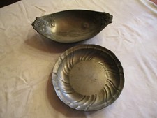 zwei   alte Schalen aus Zinn  Jugendstil