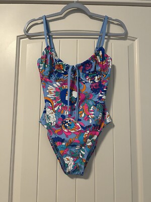 Kate Spade One Piece Sea Garden Swimsuit Size S
