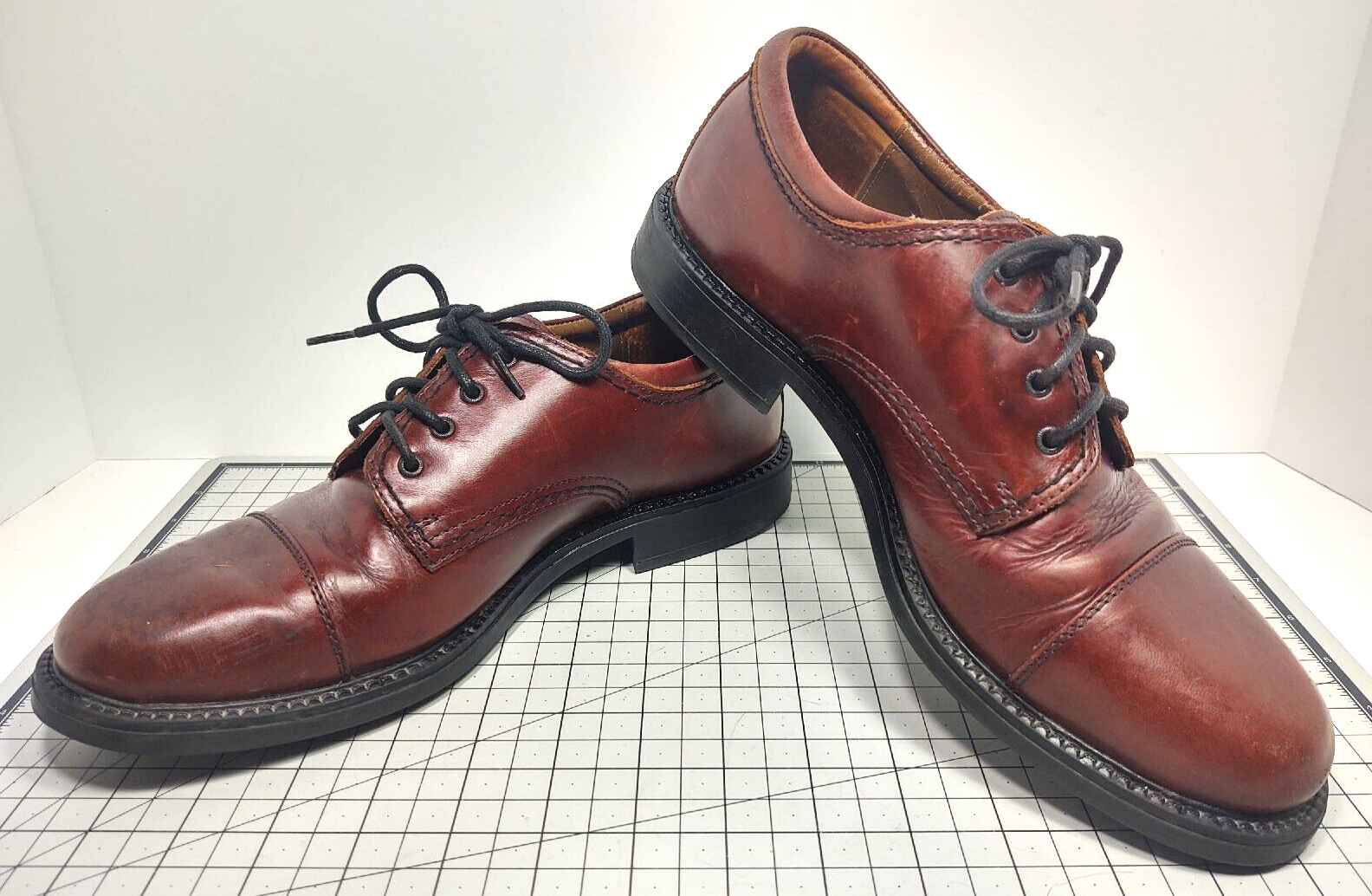 SAOLA Scarpe Oxford eleganti da uomo Dockers in pelle marrone punta a cappuccio 090 2219 taglia US 9M