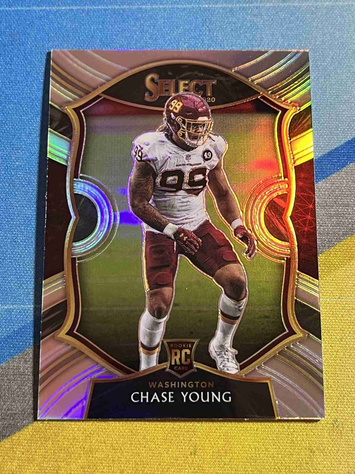 2020 Panini Select CHASE YOUNG Washington Concourse Rookie #64 Silver Prizm