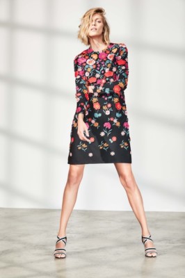 lela rose lace trim dress Lela Rose Ribbon Embroidered Cotton Combo Dress