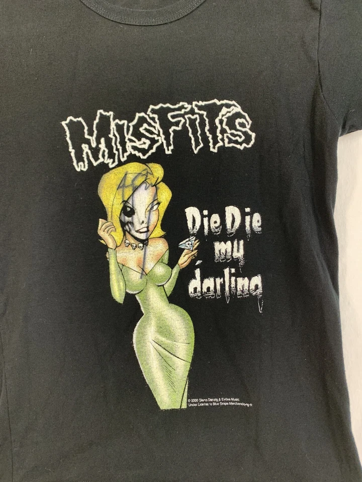 Camiseta Jerry Only ASSINADA Vintage 2000 Misfits Die My Darling Youth M - Imagem 4 de 4