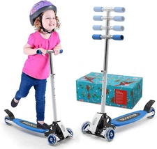 For Gift Kids age 3~7 beginner fun 3 Wheels Foldable Kick Scooter light weight