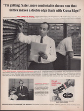 Vintage advertising print ad Schick Razor blade control system Hughes Aircraft