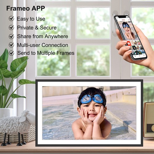 Digital Picture Frame 10.1Inch 32GB Smart WiFi Digital Photo Frame with 1280x800 - Picture 6 of 11