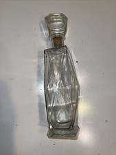 Vtg Seagrams Seven Crown Liquor Decanter Barware Glass w/corked Stopper 50's