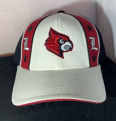 ZEPHYR LOUISVILLE CARDINALS WOOL NCAA CURVED BILL CAP, HAT. ''SAMPLE'' SZ. 7 1/4