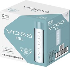 Voss Water Still Artesian Water PET Bottle (12x500 ML), Black