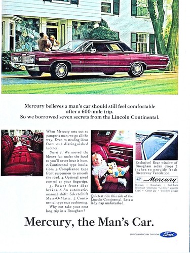 1967 Mercury Vintage 4 Door Hard Top Original Print Ad-8.5 x 11" - Picture 6 of 6