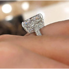 14k White Radiant Cut 6 Carat IGI Certified E F VVS Sale Ring Gold Lab Grown — photo 6