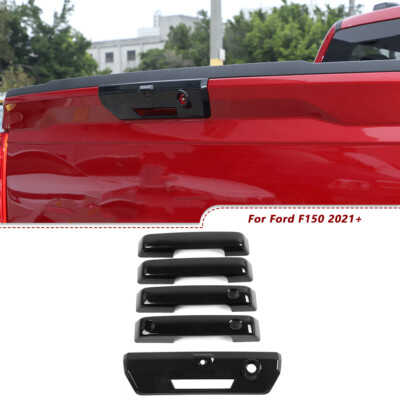 Exterior Door Handle /Tailgate Door Handle Cover Trim For Ford F150 2021+ Black