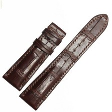 22/18mm Dark Brown Genuine Padded Leather Watch Strap Band  EZF030