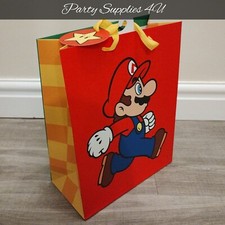 Mario & Luigi große Geschenktüte & Anhänger/Kinder/Geburtstag/Party/Nintendo/Mädchen/Jungen/33cm