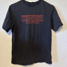 Netflix Stranger Things Black Short Sleeve Cotton T-Shirt Child Size 12/14 MED