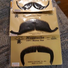 6M Rubies Moustaches Set Of Human Black Hair Set Of 3 2013 2014 2016