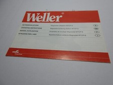 Stazione saldante Weller WTCP- S manuale istruzioni + quadro comandi 1994