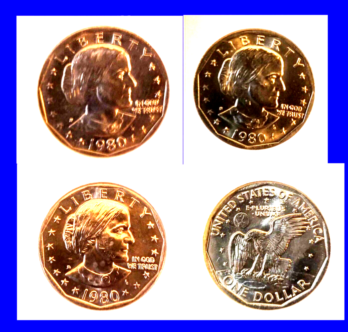 旧貨幣セット（中国・カナダ・アメリカ・オーストラリア・ネパール） 1980 P-D-S Susan B Anthony Uncirculated Dollar 3 Coin Set | eBay