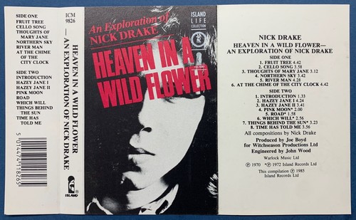 Nick Drake HEAVEN IN A WILD FLOWER Cassette ISLAND ICM9826 *EX/NEAR MINT* SCARCE - Picture 8 of 9