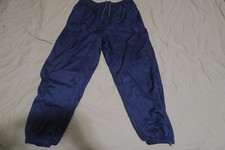 VTG 90s Champion Jogger Windbreaker Pants L Purple Blue Double Spell Out 32x31