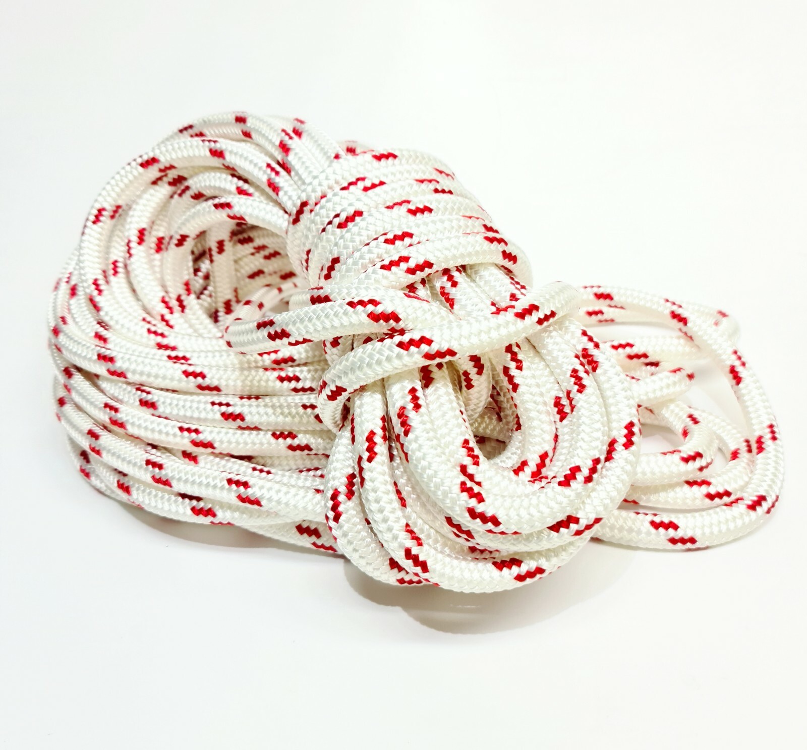 Braid on Braid Polyester Rope 12mm 23 Meters Marine Yacht Boat Halyard Red Fleck