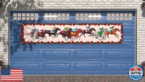 Kentucky Derby Party Outdoor Banner Churchill Downs Horse Racing Large Fence - 第 5/5 張圖片