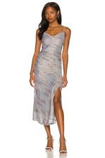 ASTR the Label Hollywood Dress Silver & Pink Multi Sequin XS NWT $148