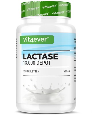 Lactase 13000 - 120 Tabletten á 13.000 FCC - Laktoseintoleranz hochdosiert